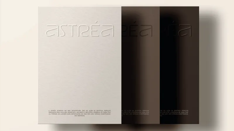 Capa com o logotipo da Astréa em relevo