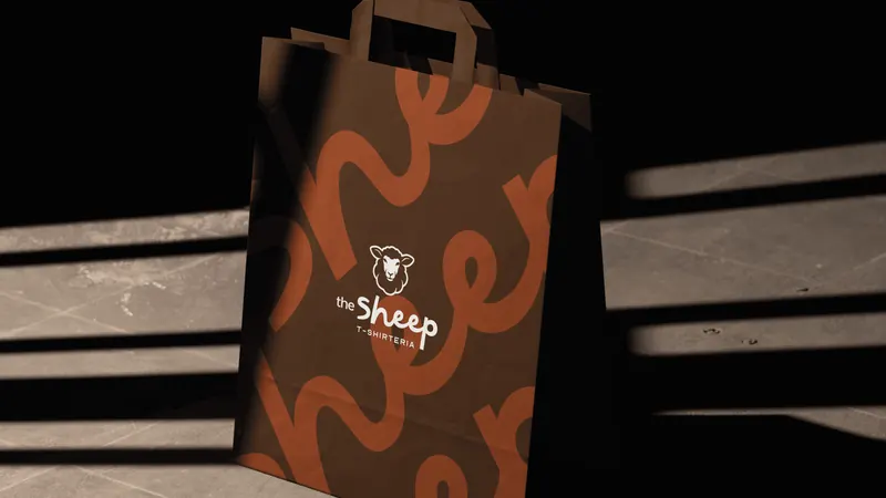 Sacola de papel da The Sheep