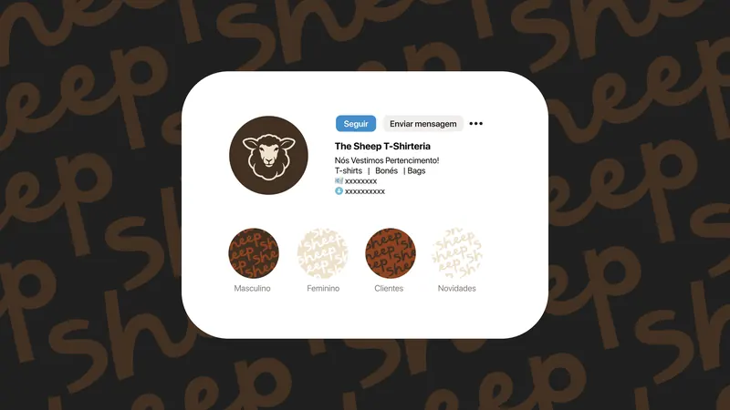 Perfil de Instagram da The Sheep T-Shirteria